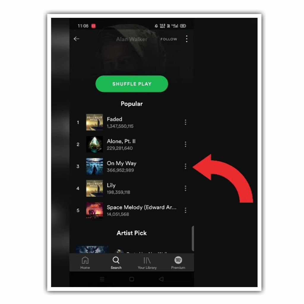 spotify app music library