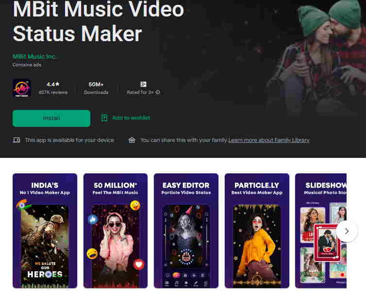 Mbit music video status maker